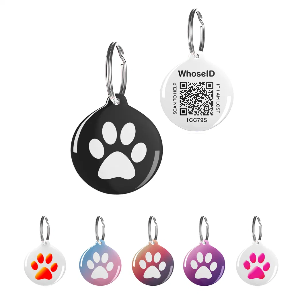 Direct Factory Price Custom Metal Sublimation Engraving Dog Name Qr Code Pet ID Tags