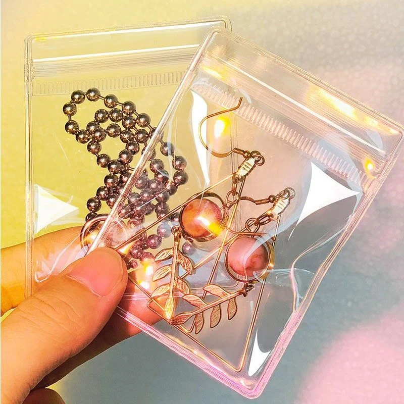 2023 Customize Design of The Plastic Zipper Jewelry Bag Earing Bag